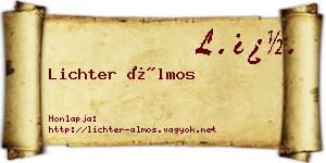 Lichter Álmos névjegykártya
